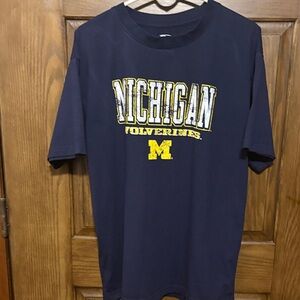 University of Michigan t-shirt.